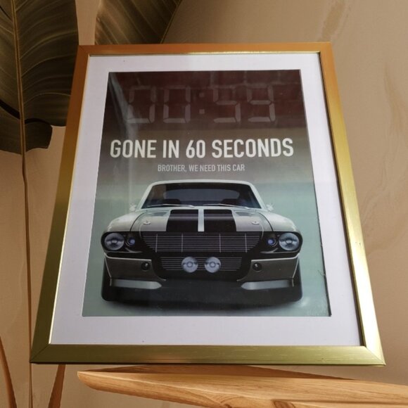 Art Print "GONE IN 60 SECONDS" 8x10 Framed Matted Print - Picture 6 of 6